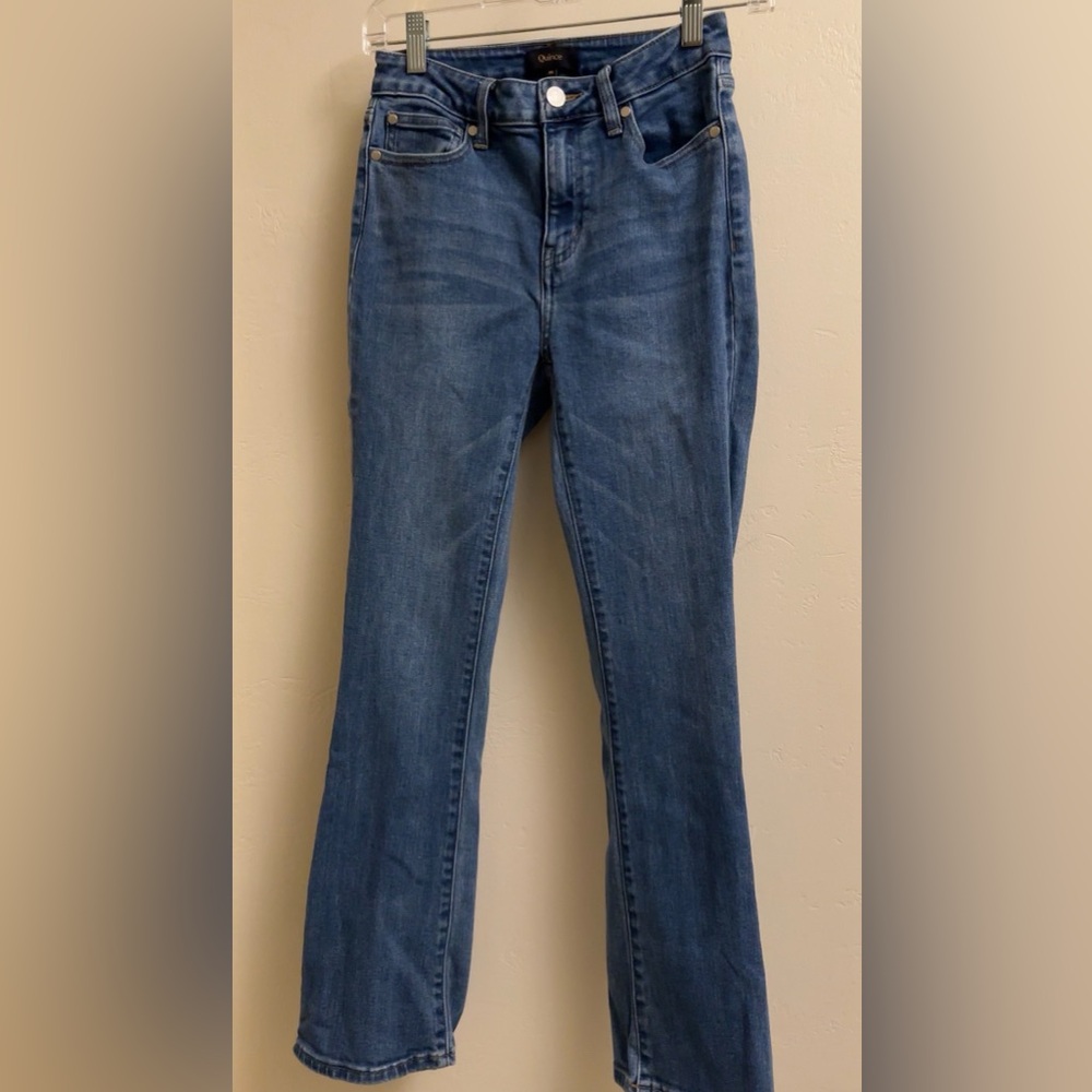 Quince Women's Flare Jeans in Light Blue - Picture 5 of 7